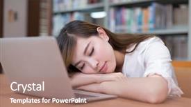  Presentation with study - Beautiful slide set featuring japanese girl - beautiful asian female student taking backdrop and a coral colored foreground