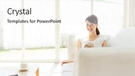  Presentation with sensuality woman black angel relaxing - PPT layouts enhanced with japanese girl - beautiful young woman relaxing background and a white colored foreground