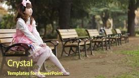  Presentation with japanese anime - Colorful presentation theme enhanced with asian woman reading a book and smiling in bedroom lifestyle concept backdrop and a white colored foreground