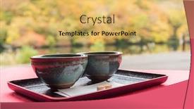  Presentation with japanese green tea - PPT theme enhanced with japanese-green-tea-with-autumn background and a yellow colored foreground