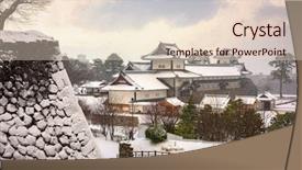  Presentation with history japanese - Slides enhanced with japanese history - kanazawa japan at kanazawa castle background and a lemonade colored foreground