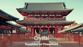  Presentation with tokyo - Colorful slide set enhanced with japanese history - sensoji temple in tokyo japan backdrop and a tawny brown colored foreground