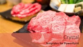  Presentation with japanese - Colorful PPT theme enhanced with japanese hot pot backdrop and a coral colored foreground