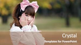  Presentation with sweet - Slide set having japanese in sweet lolita background and a coral colored foreground
