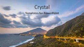  Presentation with tokyo - Theme with japanese islands - hachijojima tokyo japan island landscape background and a light blue colored foreground