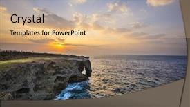  Presentation with japan - Colorful presentation theme enhanced with japanese islands - manzamo cape in okinawa japan backdrop and a lemonade colored foreground