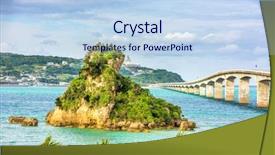  Presentation with japan - Amazing PPT layouts having japanese islands - okinawa japan at kouri bridge backdrop and a sky blue colored foreground