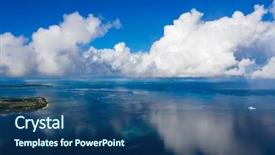  Presentation with japan of the flag - Slide set having japanese islands - sky and sea in ishigaki background and a ocean colored foreground