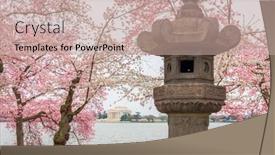  Presentation with historical west - Slides consisting of japanese-lantern-at-west-potomac background and a coral colored foreground