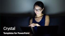  Presentation with computer infections - Amazing presentation theme having japanese light - asian woman use notebook computer backdrop and a black colored foreground