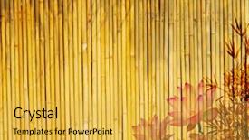  Presentation with floral lotus - Presentation theme enhanced with japanese light - lotus and bamboo background background and a  colored foreground
