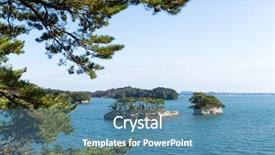  Presentation with sunshine - Slide deck enhanced with japanese-matsushima-with-sunshine background and a teal colored foreground