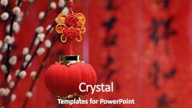  Presentation with lantern - Colorful presentation enhanced with japanese festival - traditional lantern and siverbud willow backdrop and a crimson colored foreground