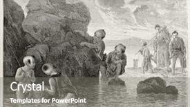  Presentation with old people - Theme featuring japanese people in shinagawa rock background and a gray colored foreground