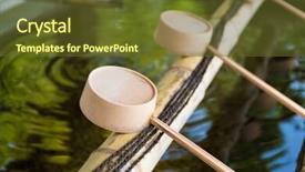  Presentation with shinto - Presentation design enhanced with japanese purification fountain in shinto temple background and a tawny brown colored foreground