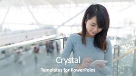  Presentation with airport - PPT layouts enhanced with japanese railway - woman using mobile phone background and a gray colored foreground