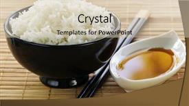  Presentation with soy sauce - Amazing PPT layouts having japanese restaurant - rice bowl with soy sauce backdrop and a lemonade colored foreground