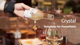  Presentation with restaurant waiter - Beautiful presentation theme featuring young woman with clay facial mask isolated on white backdrop and a lemonade colored foreground