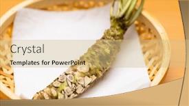  Presentation with root - Slide deck enhanced with japanese-root-of-wasabi background and a  colored foreground