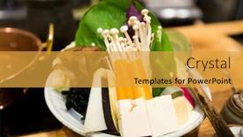  Presentation with shabu - Theme featuring japanese shabu shabu background and a gold colored foreground