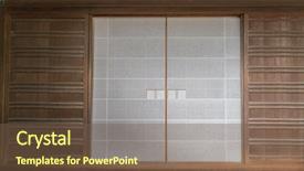  Presentation with japanese - Colorful slide deck enhanced with japanese sliding paper door backdrop and a tawny brown colored foreground