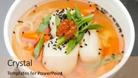  Presentation with soup - Presentation design featuring kidney - selection food sources of omega background and a white colored foreground