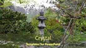  Presentation with lantern - Presentation theme with japanese-stone-lantern-at-cranbrook background and a tawny brown colored foreground