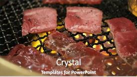  Presentation with japanese style - Colorful PPT layouts enhanced with japanese style barbecue in restaurant backdrop and a tawny brown colored foreground