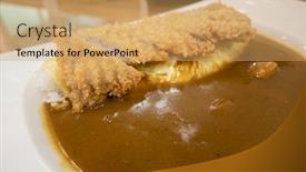  Presentation with japanese style - Audience pleasing presentation theme consisting of japanese-style-curry-with-rice backdrop and a yellow colored foreground