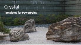  Presentation with japanese style - PPT layouts with japanese-style-garden-park background and a dark gray colored foreground