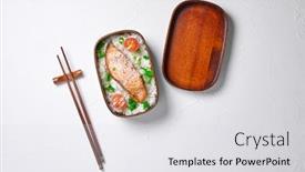  Presentation with japanese style - Slides consisting of japanese-style-lunch-bento-box background and a light gray colored foreground