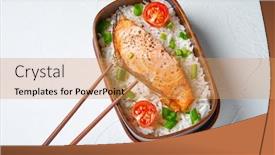  Presentation with japanese style - Slide set consisting of japanese-style-lunch-bento-box background and a yellow colored foreground