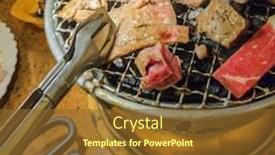  Presentation with japanese style - Cool new presentation design with japanese style raw fresh beef backdrop and a tawny brown colored foreground