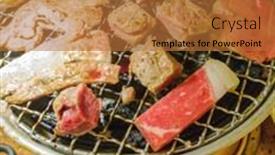  Presentation with japanese style - Cool new PPT layouts with japanese style raw fresh beef backdrop and a red colored foreground