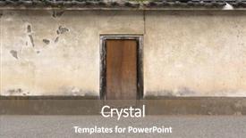  Presentation with japanese style - PPT theme featuring japanese style wooden door and old wall in kyoto with nobody japan asia background and a gray colored foreground