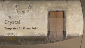  Presentation with japanese style - Cool new slide set with japanese style wooden door and old wall in kyoto with nobody japan asia backdrop and a coral colored foreground