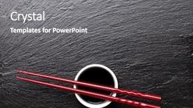  Presentation with japan sushi - Amazing presentation theme having japan customs - japanese sushi chopsticks over soy backdrop and a gray colored foreground