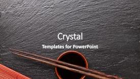  Presentation with soy sauce - Presentation theme consisting of japan customs - japanese sushi chopsticks over soy background and a dark gray colored foreground