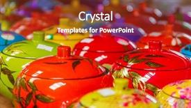  Presentation with rice business - PPT theme with japanese tea - decorated pot painted rice cup background and a  colored foreground