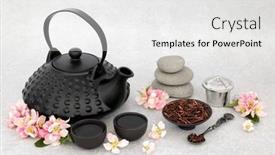  Presentation with harmony - Presentation theme with japanese-tea-ceremony-for-contemplation background and a white colored foreground