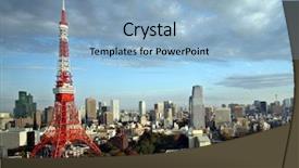  Presentation with tokyo - Colorful slides enhanced with japanese technology - tokyo tower backdrop and a light blue colored foreground