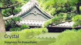  Presentation with japanese - Colorful slide set enhanced with japanese themes backdrop and a yellow colored foreground