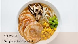 Presentation with japanese ramen - Theme consisting of japanese-tonkotsu-ramen-and-pork background and a yellow colored foreground