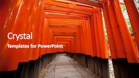  Presentation with japanese - Audience pleasing presentation consisting of hiragana - japanese tori backdrop and a crimson colored foreground