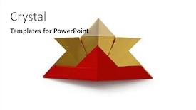  Presentation with samurai - Slide deck featuring japanese traditional origami samurai's helmet background and a white colored foreground