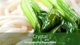  Presentation with japanese - PPT theme enhanced with japanese-udon-with-steamed-baby background and a forest green colored foreground