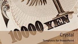  Presentation with japanese - Amazing slide set having japanese yen bills currency backdrop and a  colored foreground