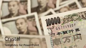  Presentation with japanese - Cool new theme with japanese yen bills currency backdrop and a coral colored foreground