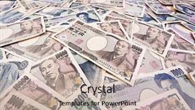  Presentation with japanese - Amazing PPT theme having japanese yen the currency notes backdrop and a mint green colored foreground