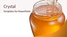  Presentation with honey - PPT layouts consisting of jar file contains clipping path background and a lemonade colored foreground
